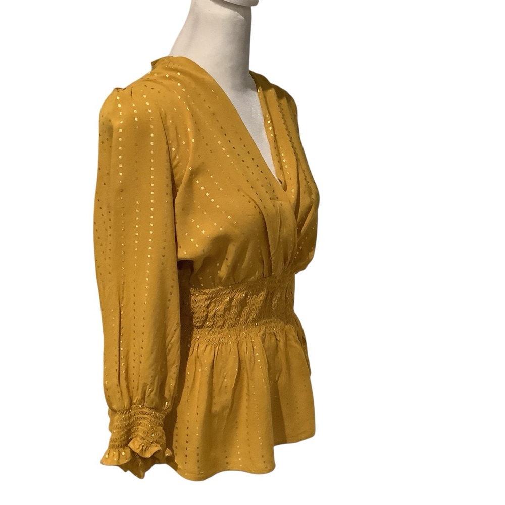 Harve Benard Mustard Yellow Long Sleeve Blouse BRAND NEW